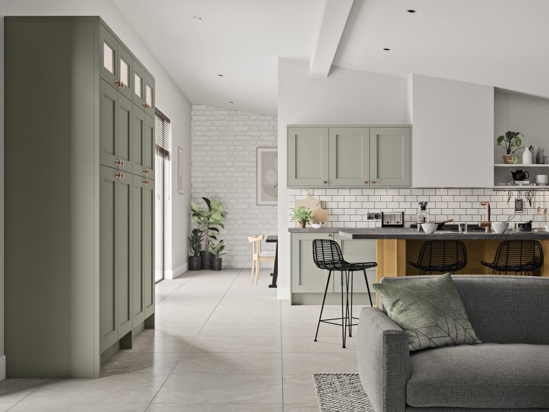 Wakefield Cardamom and Light Oak_Cameo 1_-Superior-Cabinets-Kitchen-Designs