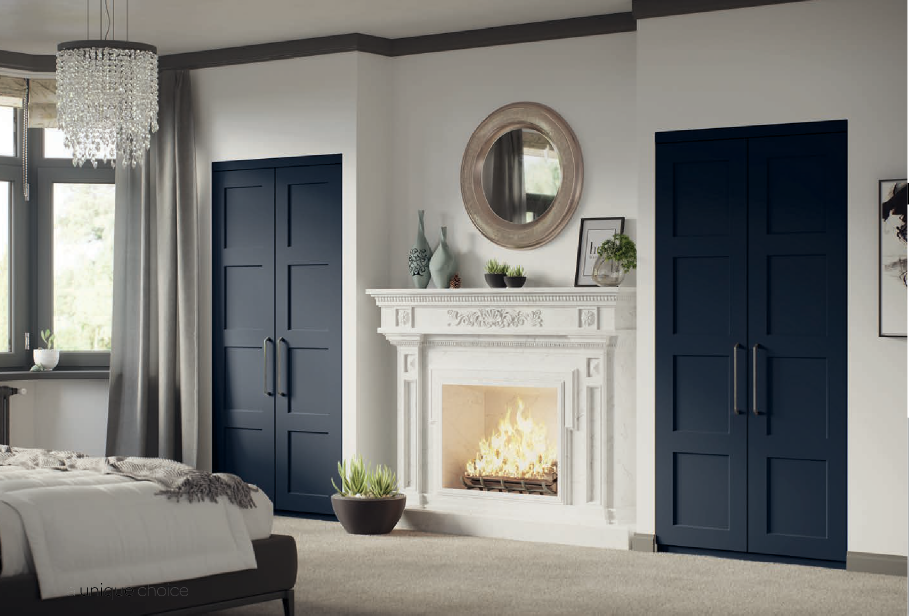 Caraway Classic Square - Super Matt Indigo Blue Bedroom Layout from Superior Cabinets of Bolton