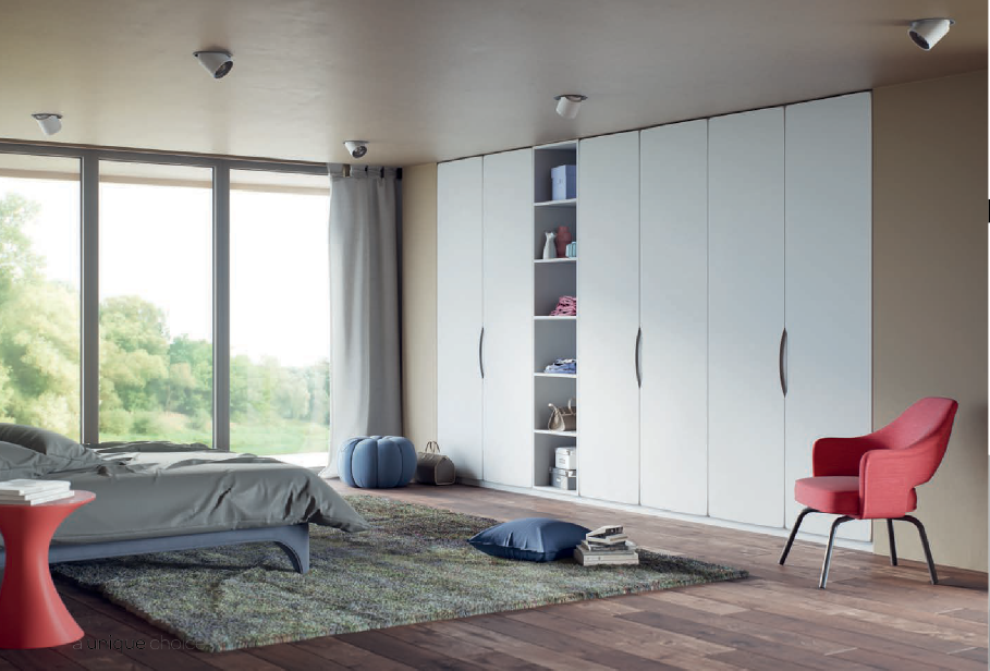 Metropole - Super Matt Frost White Bedroom Layout from Superior Cabinets of Bolton