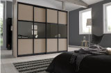 Primo - Black - Super Matt Stone Grey and Mirror - Sliding Door Range