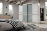 Primo - Brushed Pearl - Blue Metallic and White Acrylic -Sliding Door Range